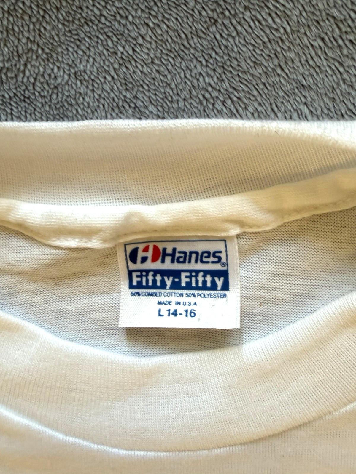 VTG 80s NOS Hanes graphic tee NY Long Island Knights Bball XS S baby tee 14/16