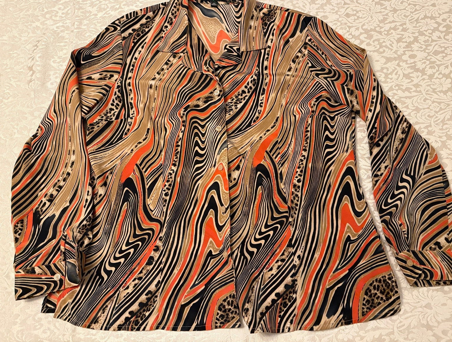 Retro Disco Animal/ Print XL Woman Blouse