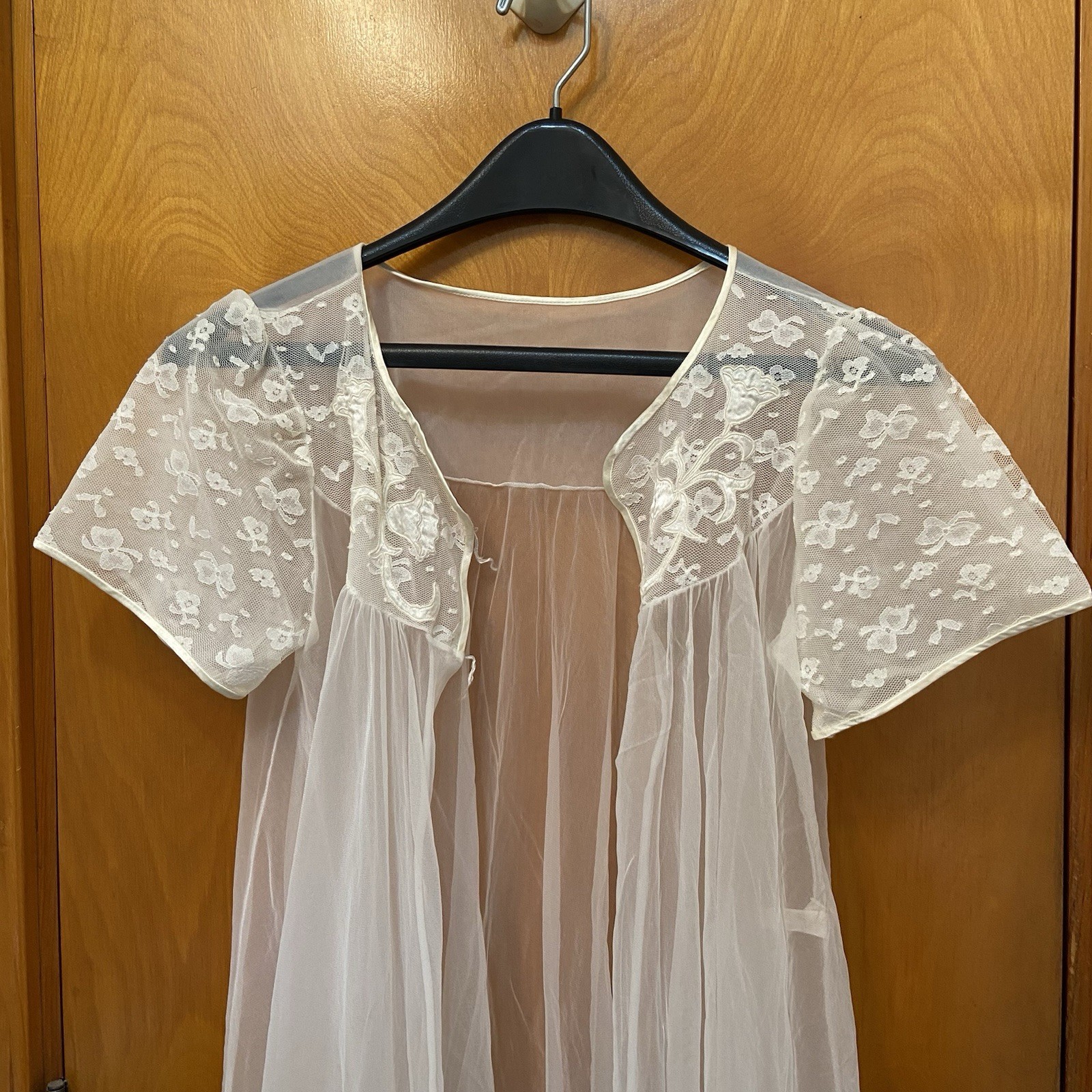 Vintage Sears Nightgown & Sheer Robe Long Size Small 28/30 Bridal Slip Dress