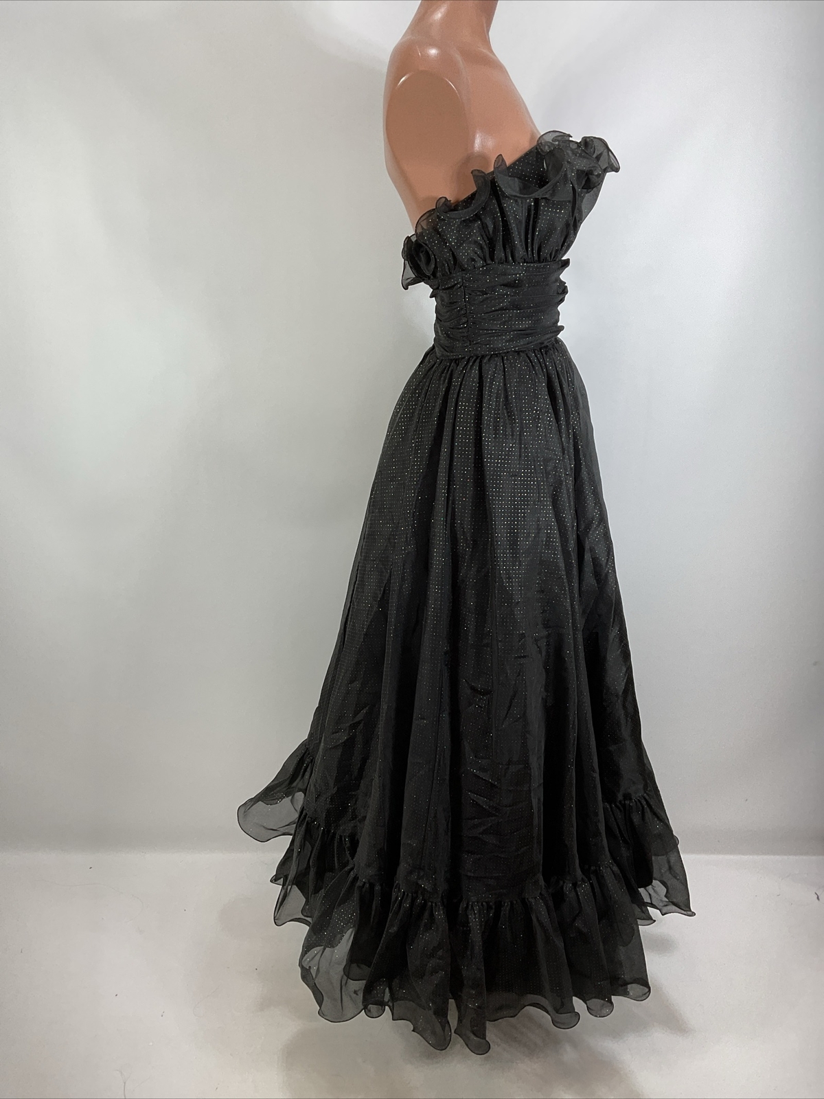 Mike Benet Vintage 80s Glitter Seashell princess tulle Pageant Prom Party Dress
