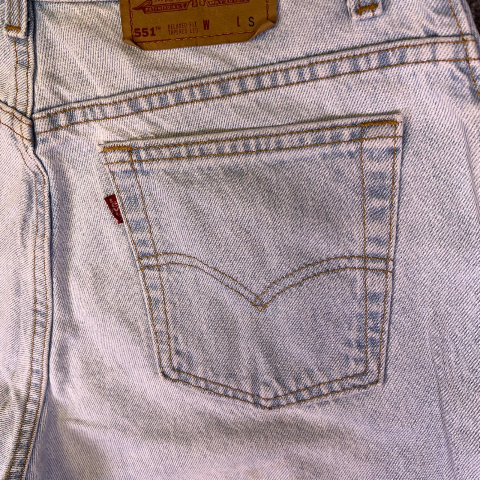 VTG 90s Levis 551 Jeans Womens 16S Light Wash High Rise Tapered Relaxed USA Y2K
