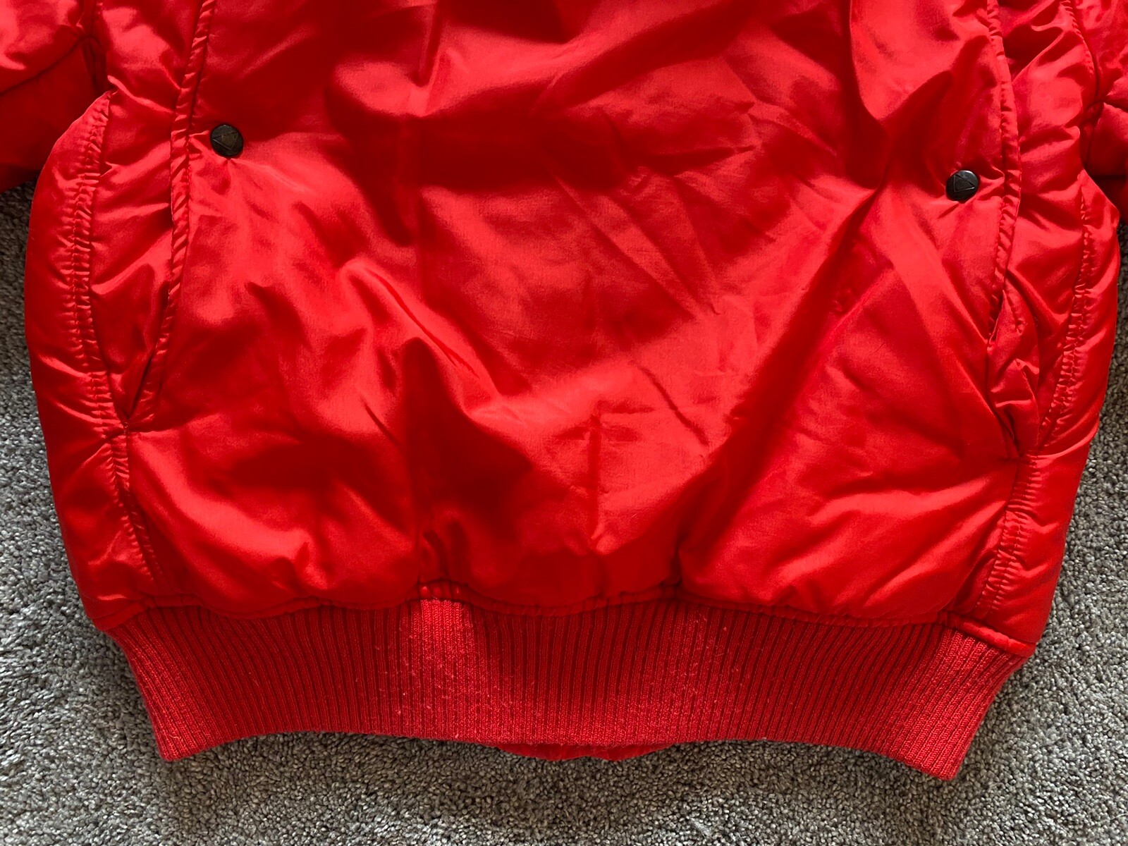 Vintage Obermeyer Womens M/12 Nylon Jacket Coat Red Made In British Hong Kong