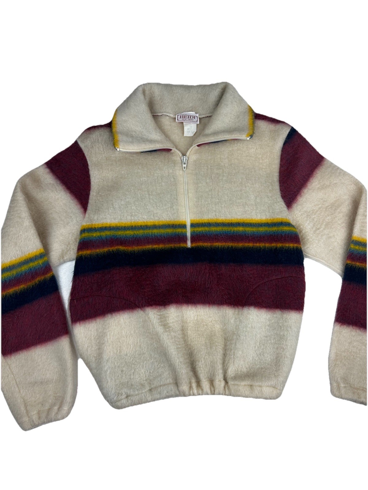 Vintage 70s Retro Half Zip Sweater Pullover