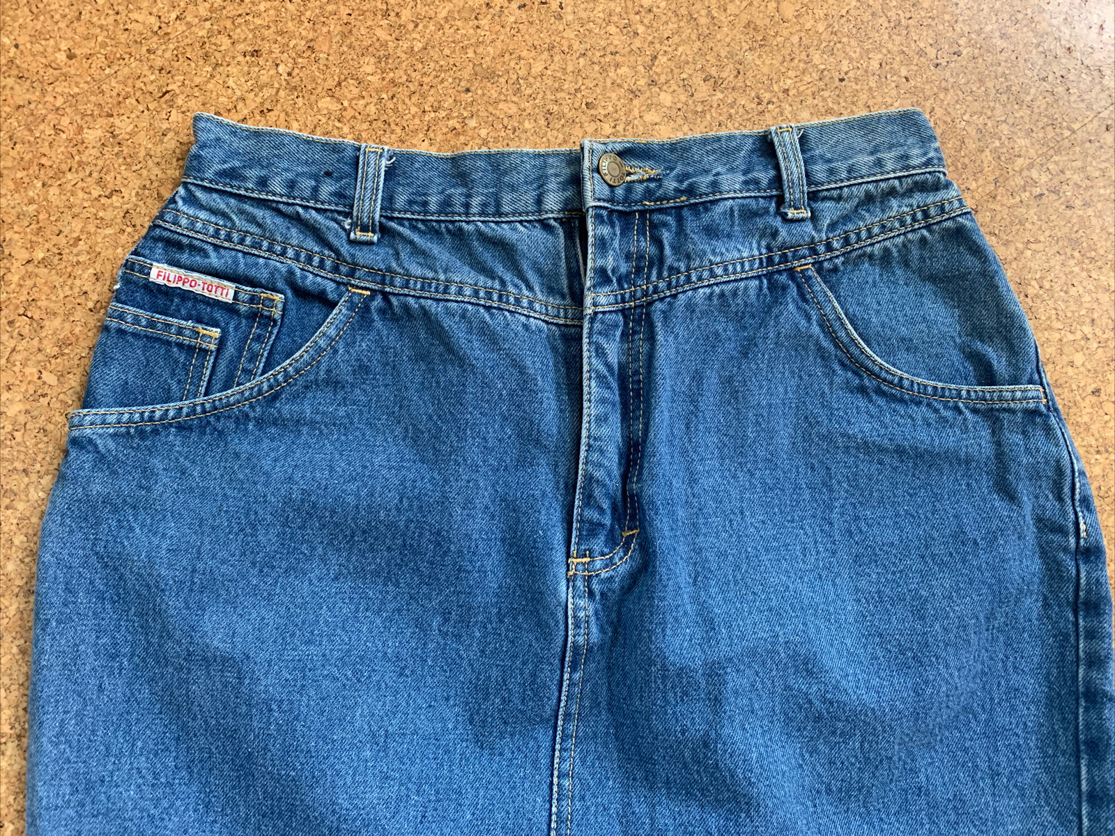 VTG FILIPPO TOTTI 80s Mom Jeans Skirt Sz 13/14 – Waist 28 “