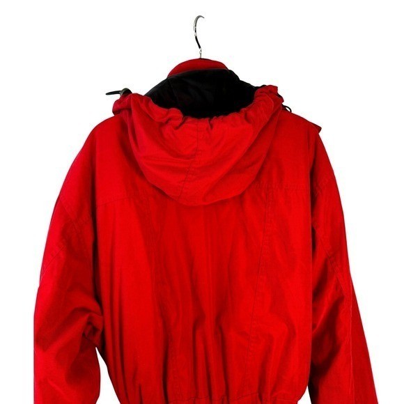 Woolrich Vintage Red Hooded Parka Jacket Women XL Ski Snowboard Cabincore Coat