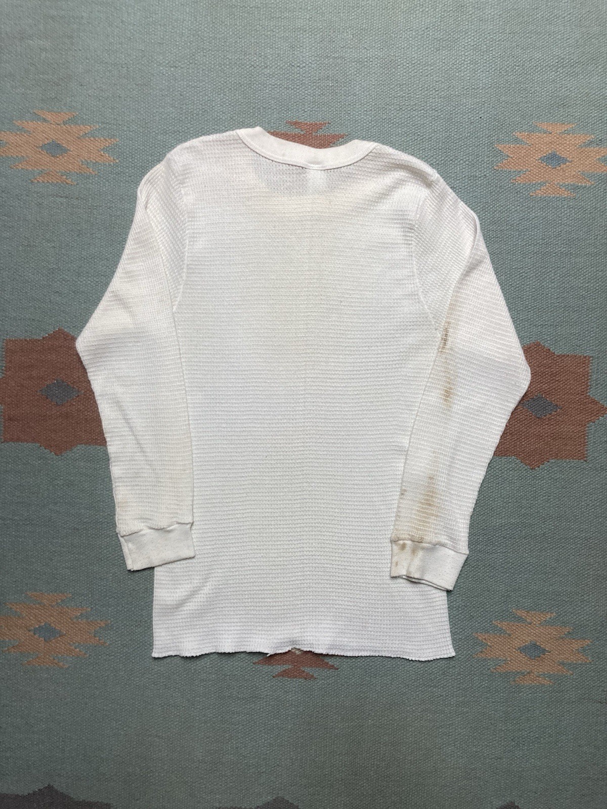 Vintage 70s waffle knit thermal shirt Kmart grunge base layer women’s XL