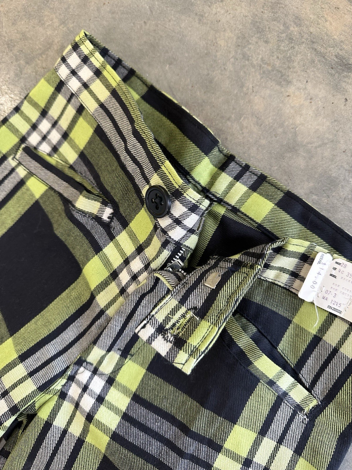Vintage 70s Male Brand Plaid Wide Leg Bell Bottom Hippie Pants 28 x 30 Women’s