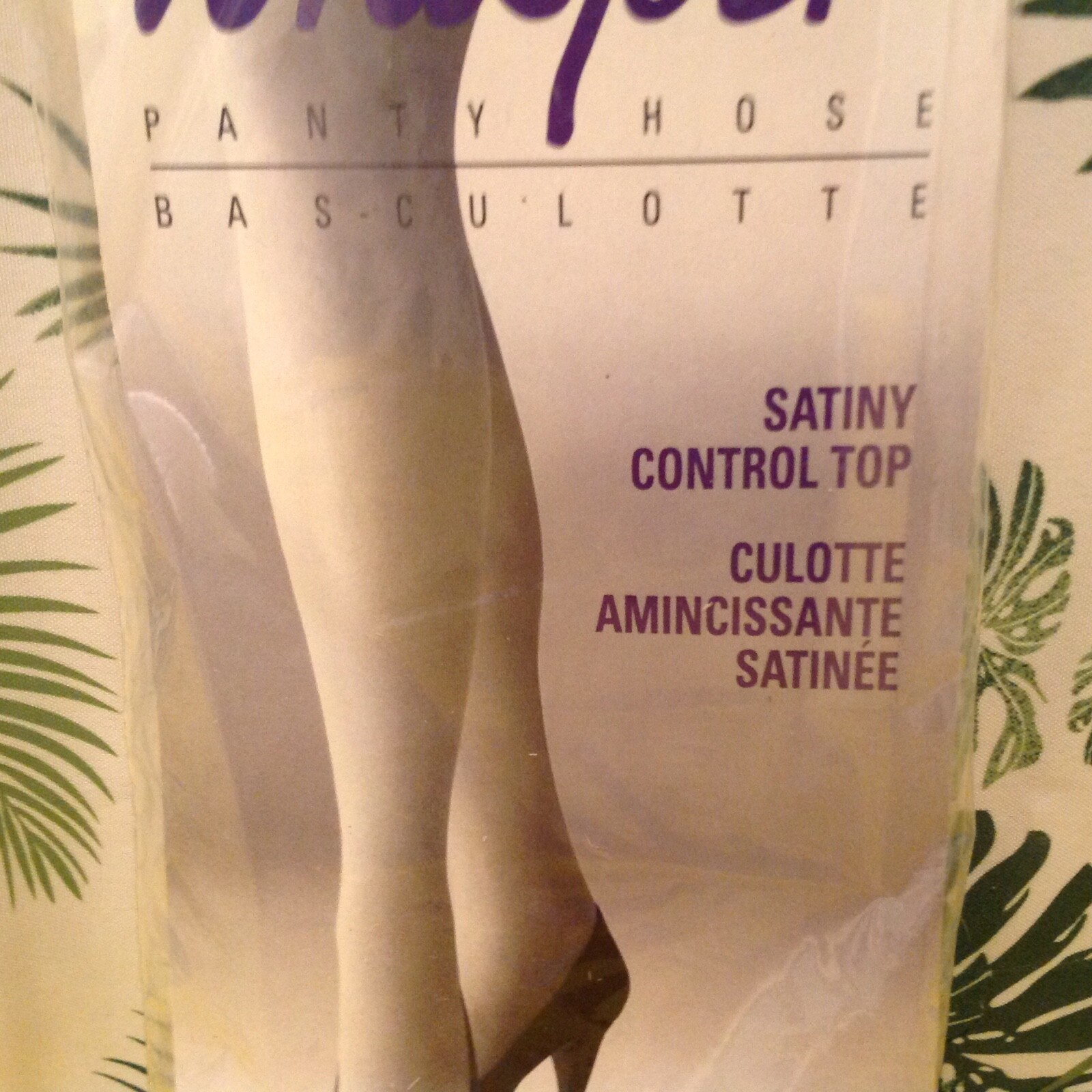 Vintage Pantyhose Whisper Satin Control Top Color Bechamel Size Queen BC003A
