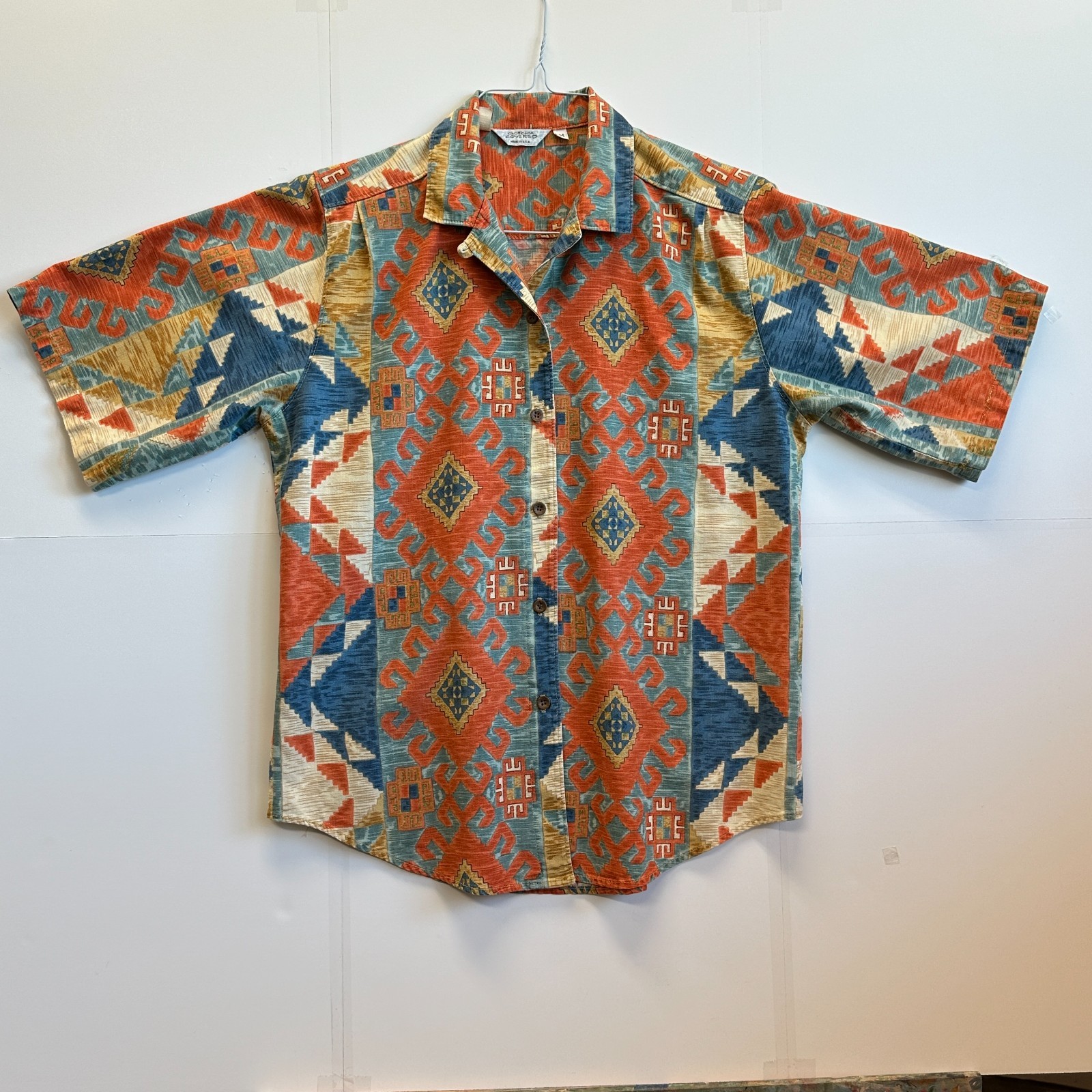 Gotcha Covered Shirt Women’s M VTG 80s Southwest Aztec Tribal Print Made in US