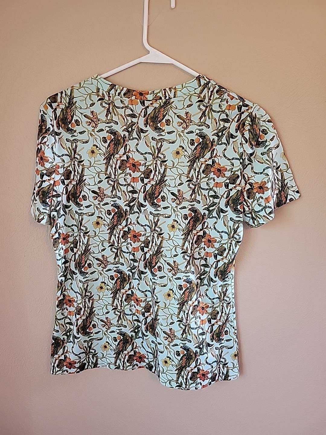 Vintage Lucky Tops By L&K Birds Flowers Parrot 1970s Women’s Small Tropical Boho