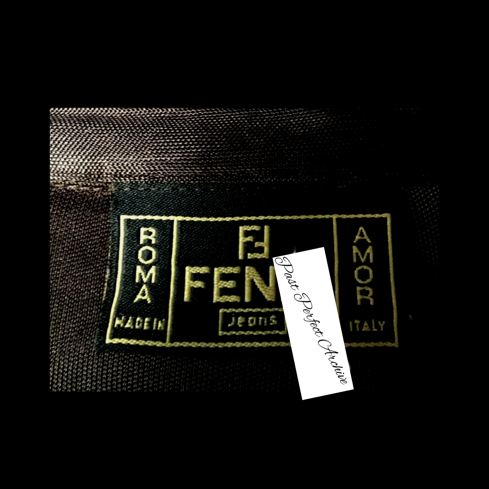 Fendi Vintage Embroidered FF Logo Fendi Jeans Blouse Button Up Long Dress Shirt