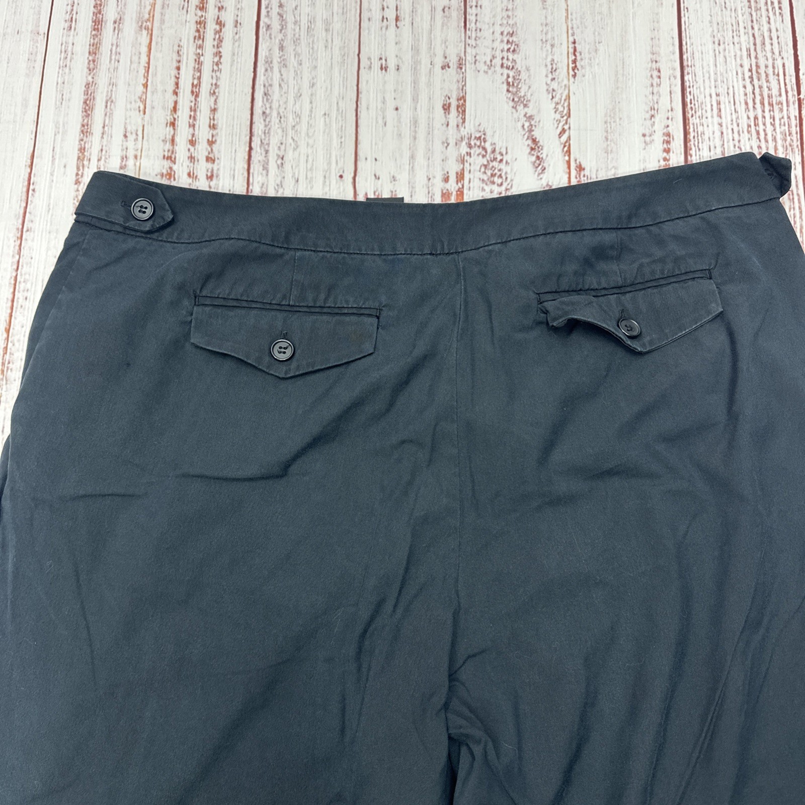 Vintage Y2K New York & Company Capri Pants Women’s Sz 12 Black Wideleg Stretch