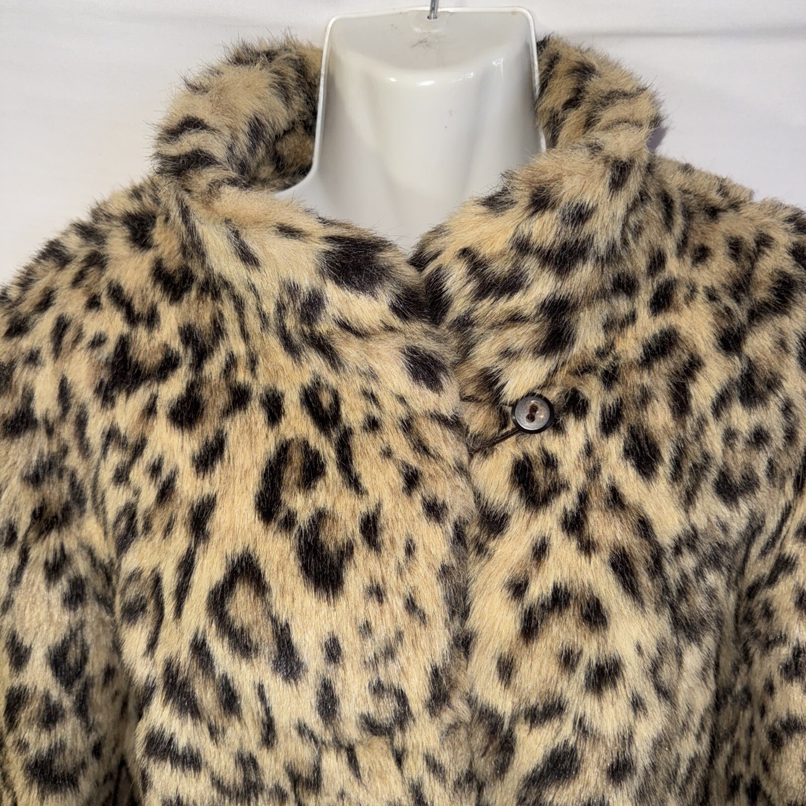 Vintage Donenfeld’s Dayton Leopard Faux Fur Coat By Russel Taylor