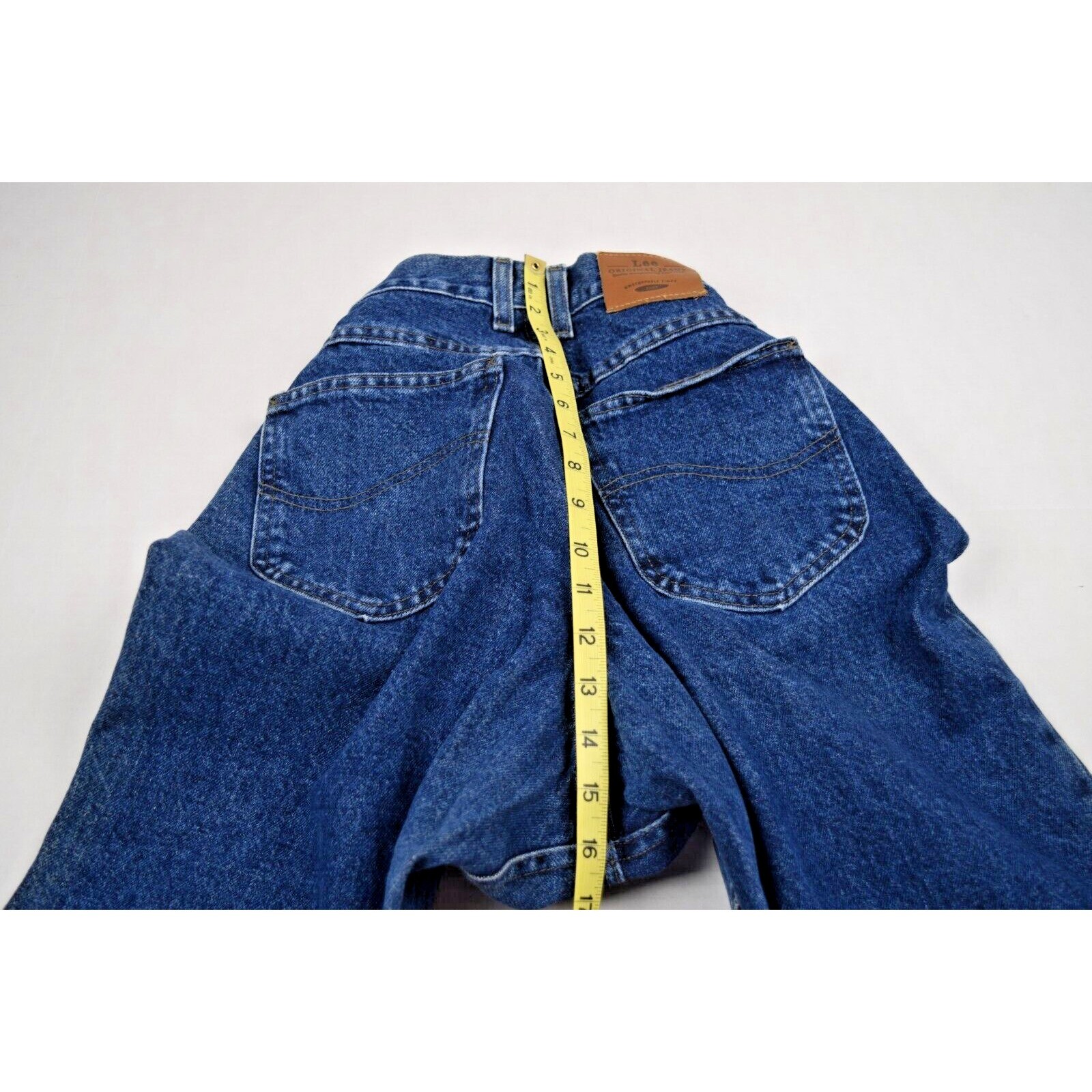 Vintage Lee Jeans 26X31 80s Indigo Wash High Waist Tapered Classic Fit Made USA