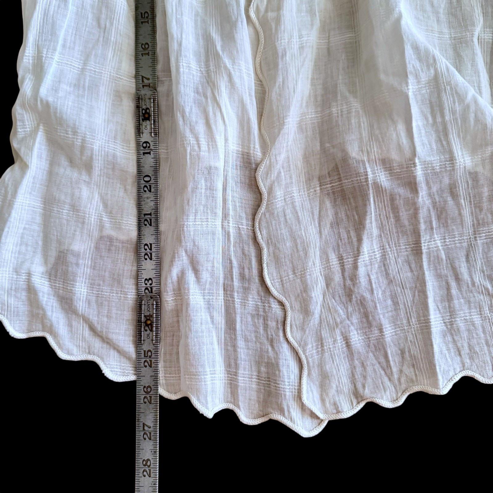 Antique Edwardian 1910s White Cotton Voile Open Blouse Lawn Jacket Size Small
