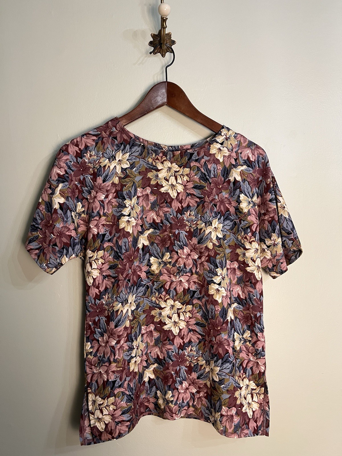 Campus Casuals California Floral Blouse Vintage 90s Classic Small