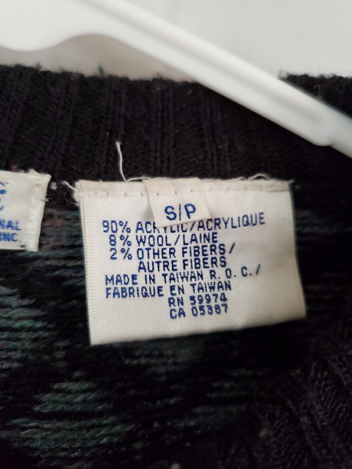 Vintage Mi Ki Majestic International Knitwear Sweater Size Small Petite 8% Wool