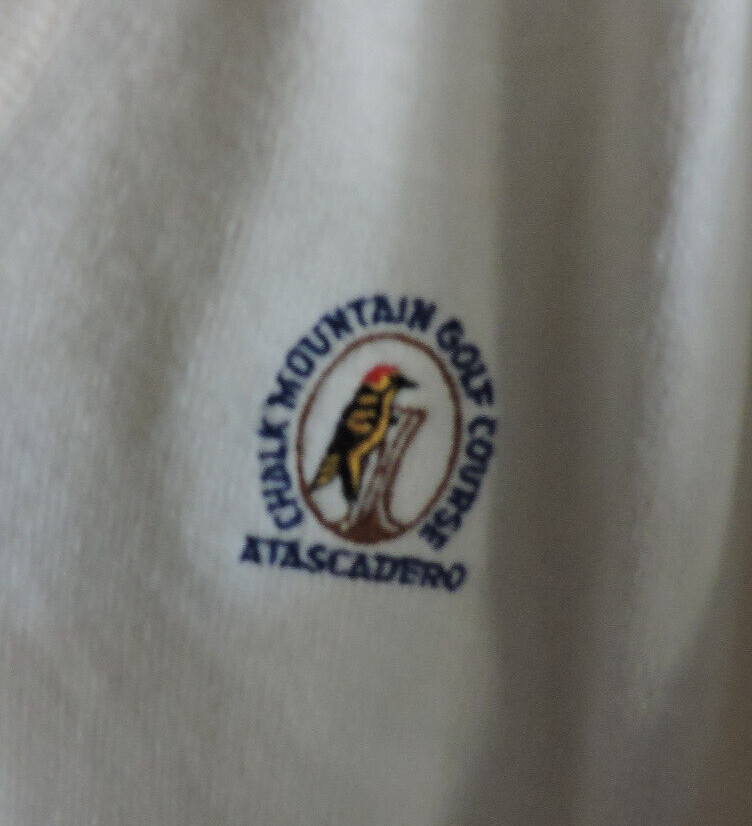 Vintage Lady Pickering Super Soft Acrylic White Sweater-Golf Course Logo XL