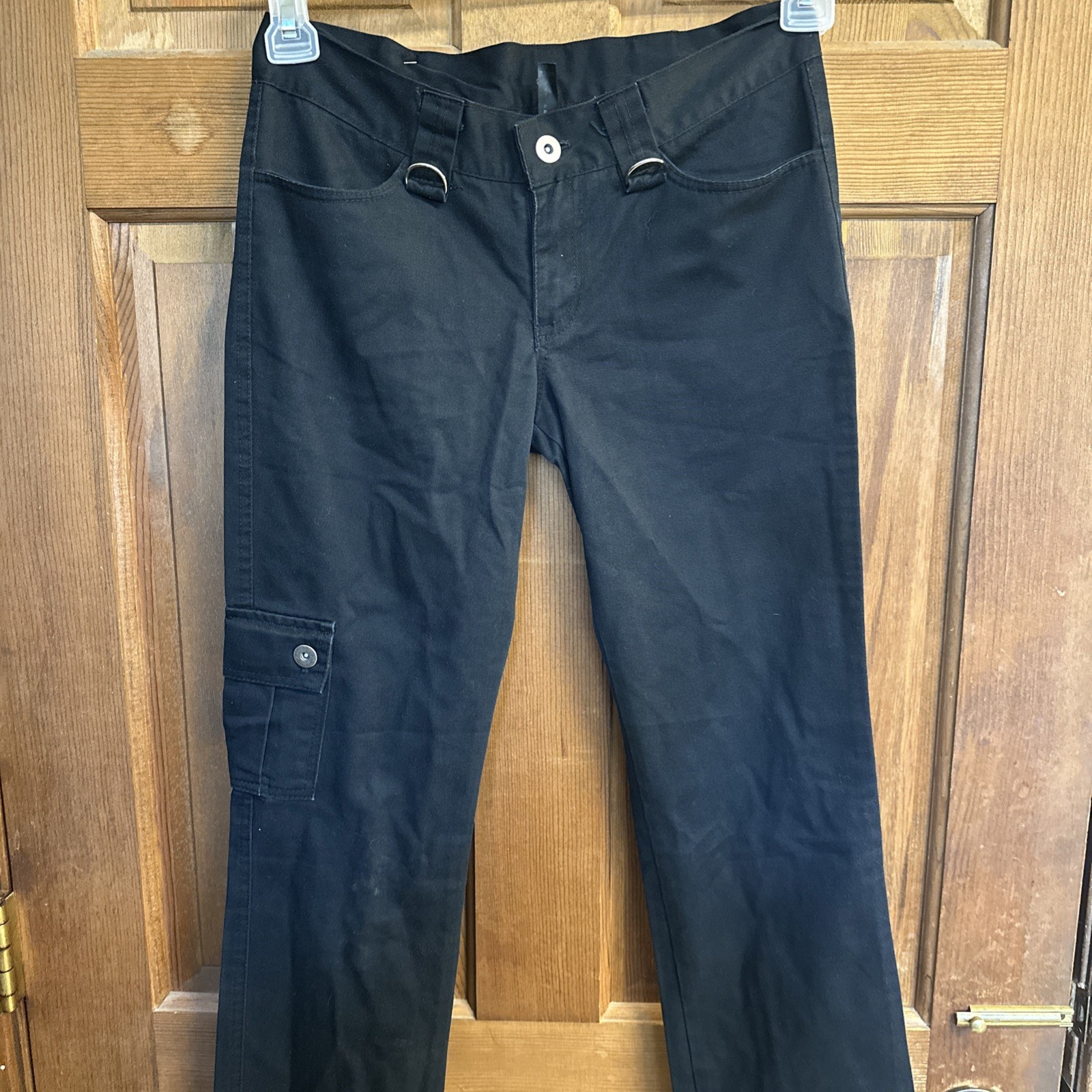 Vintage Y2K Super Low Fat Cargo Pants.pink Leg Zippers.29” Waist