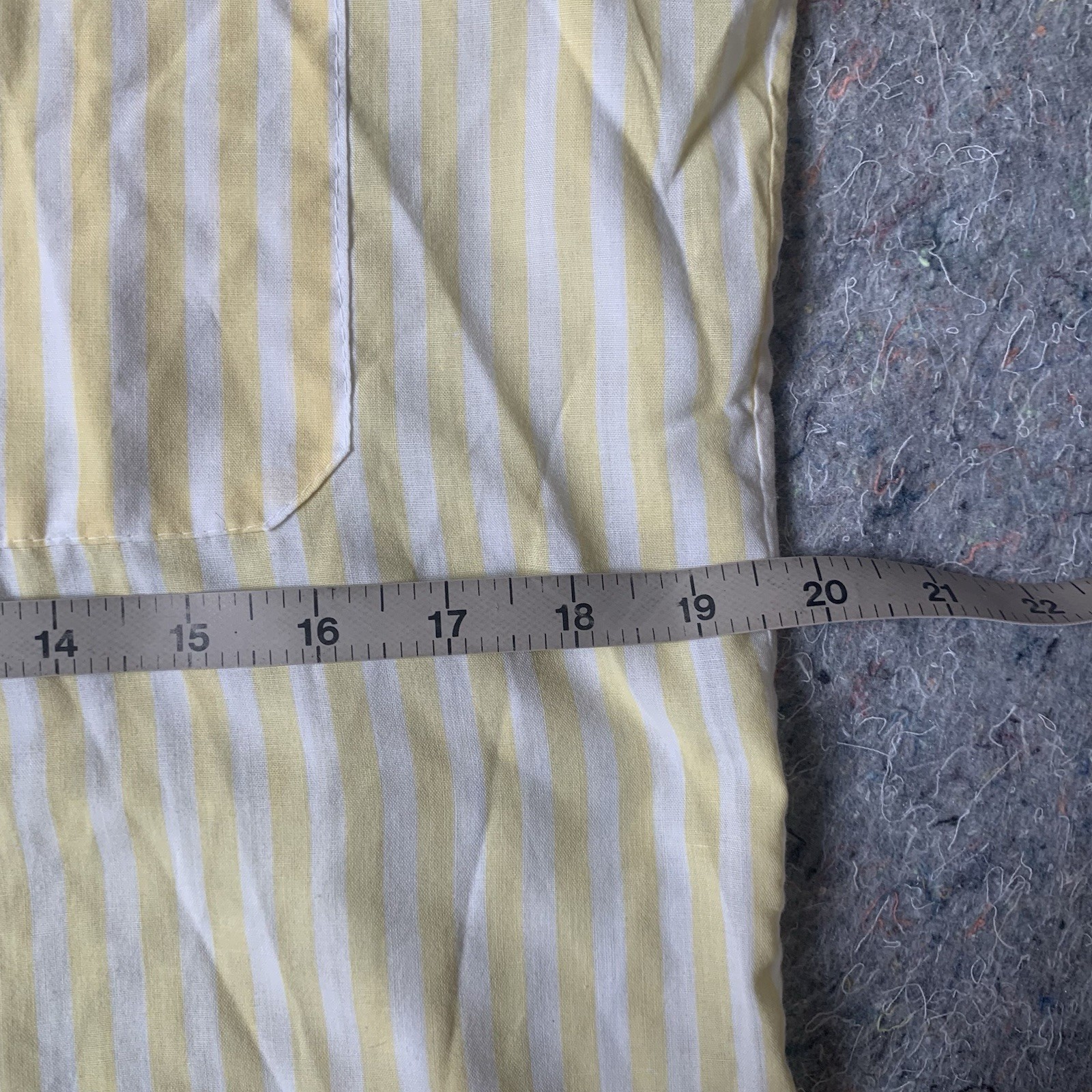 Vintage late 70s early 80s soft lightweight yellow white striped layering top