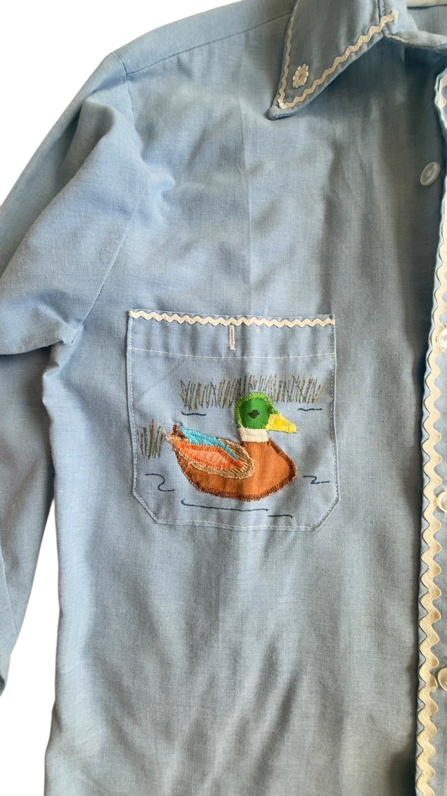 Vintage Cottage Krafts Applique Sucks Button Up Shirt Embroidery Patches
