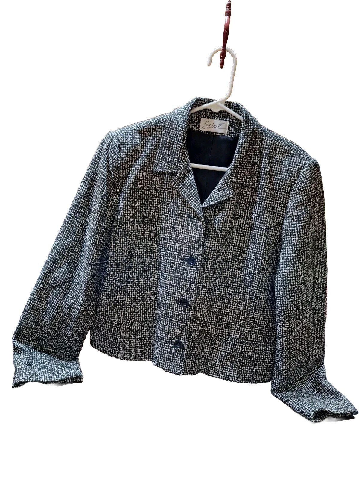 Vintage Soiree 100% Handwoven Silk Blazer Suit Jacket, Lined, Medium