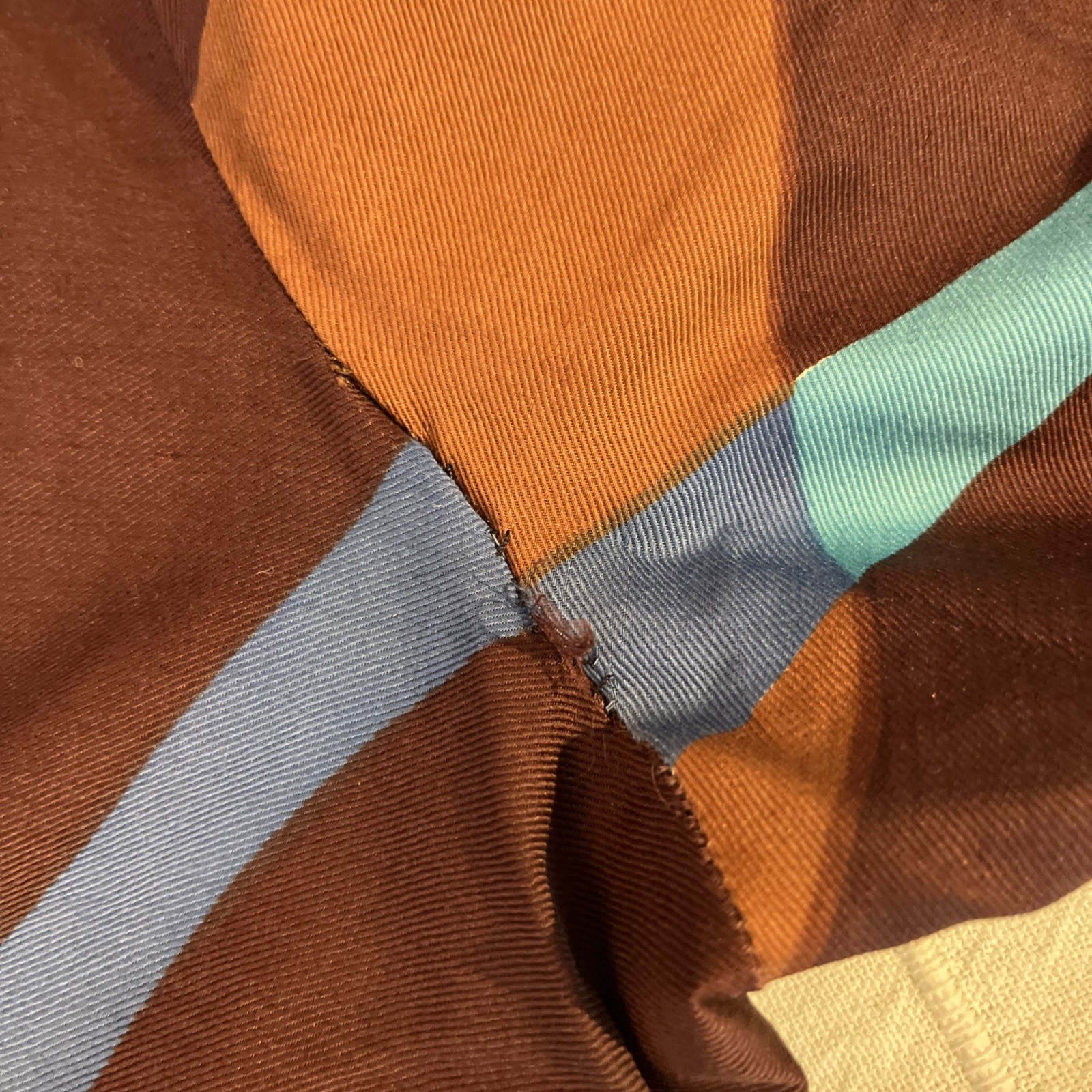 Vintage Vera Brown And Blue Blouse