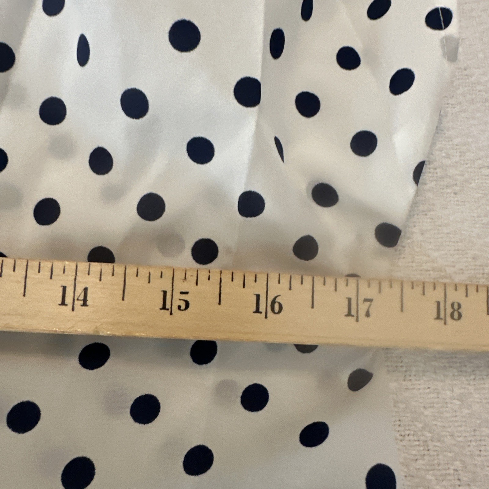 Vtg J C PENNEY FASHIONS White Blouse W/Black Polka Dots Bow 70’s Secretary Look