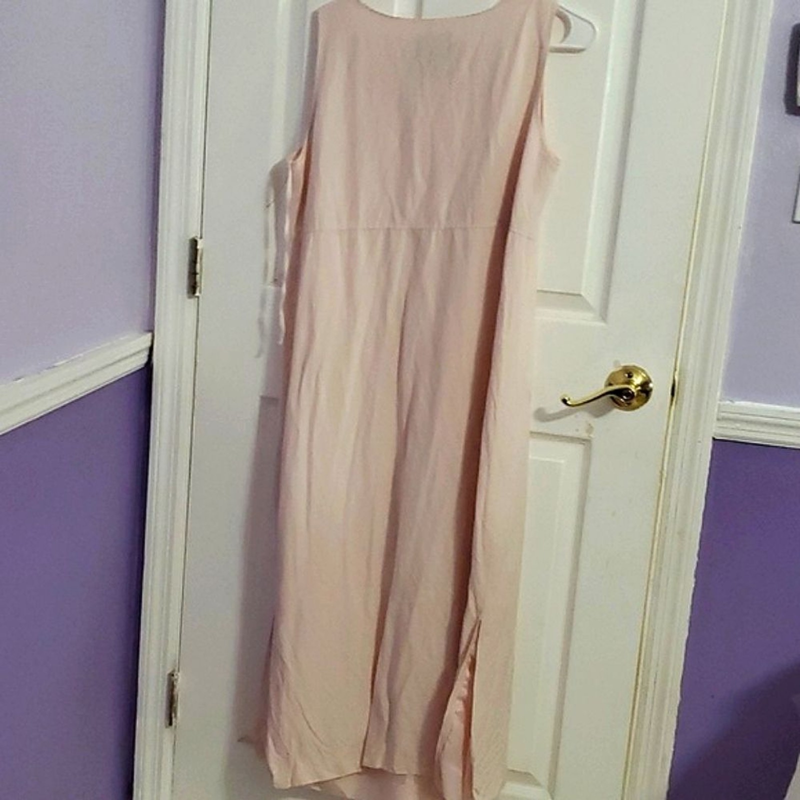 Vintage Positive Attitude Blush Pink 2 Piece Wedding Elegant Shift Maxi Dress 18