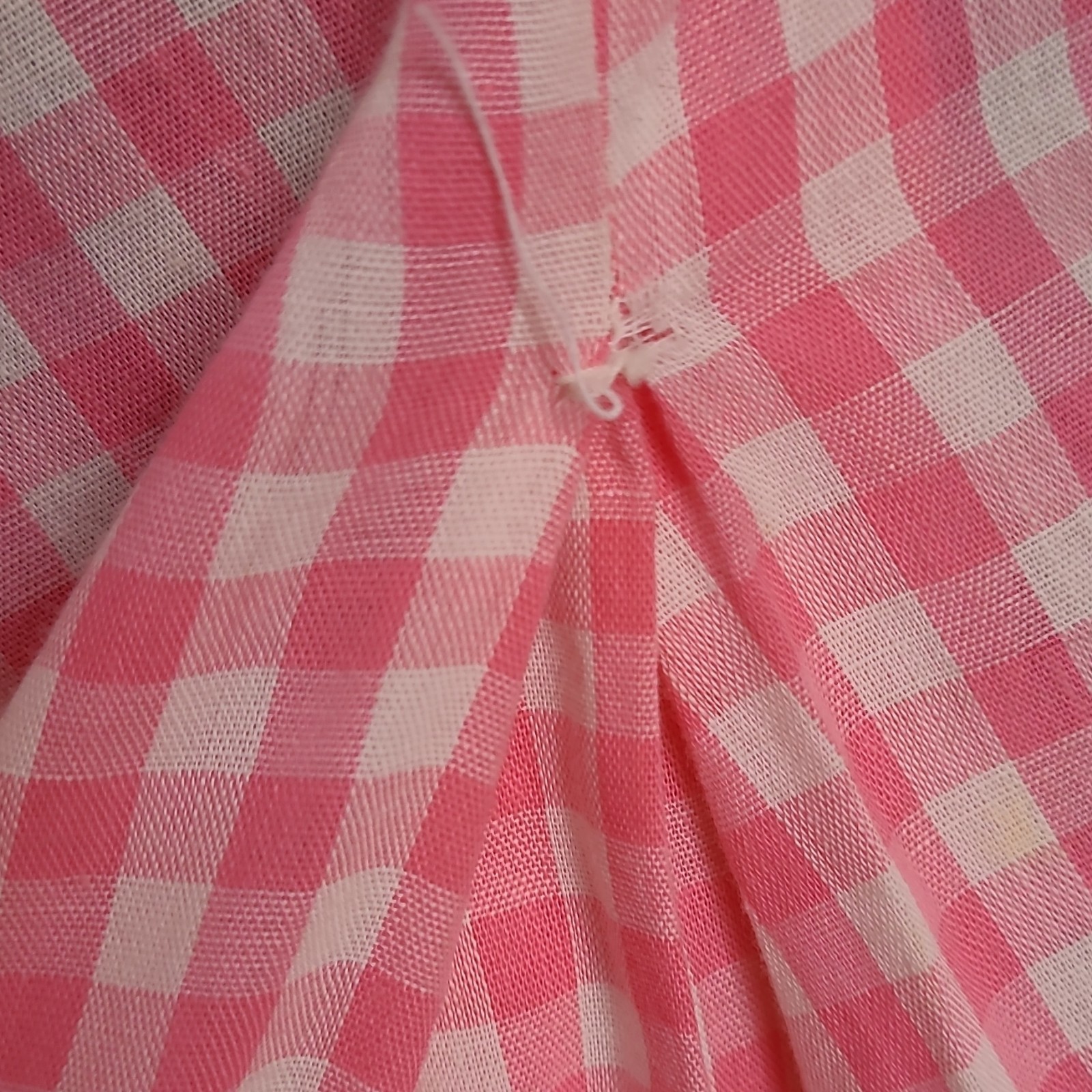 Bill Sims Vintage Pink White Gingham 100% Cotton Dress Size 12 Regular RN 18556