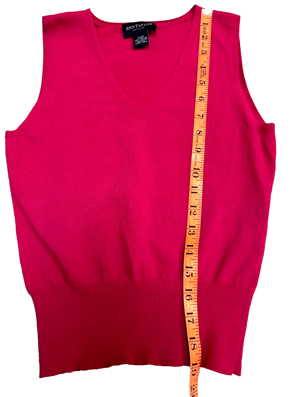 Y2K Ann Taylor Lightweight 2-Piece Sweater + V-Neck Tank Top Set Rose Sz XSP EUC