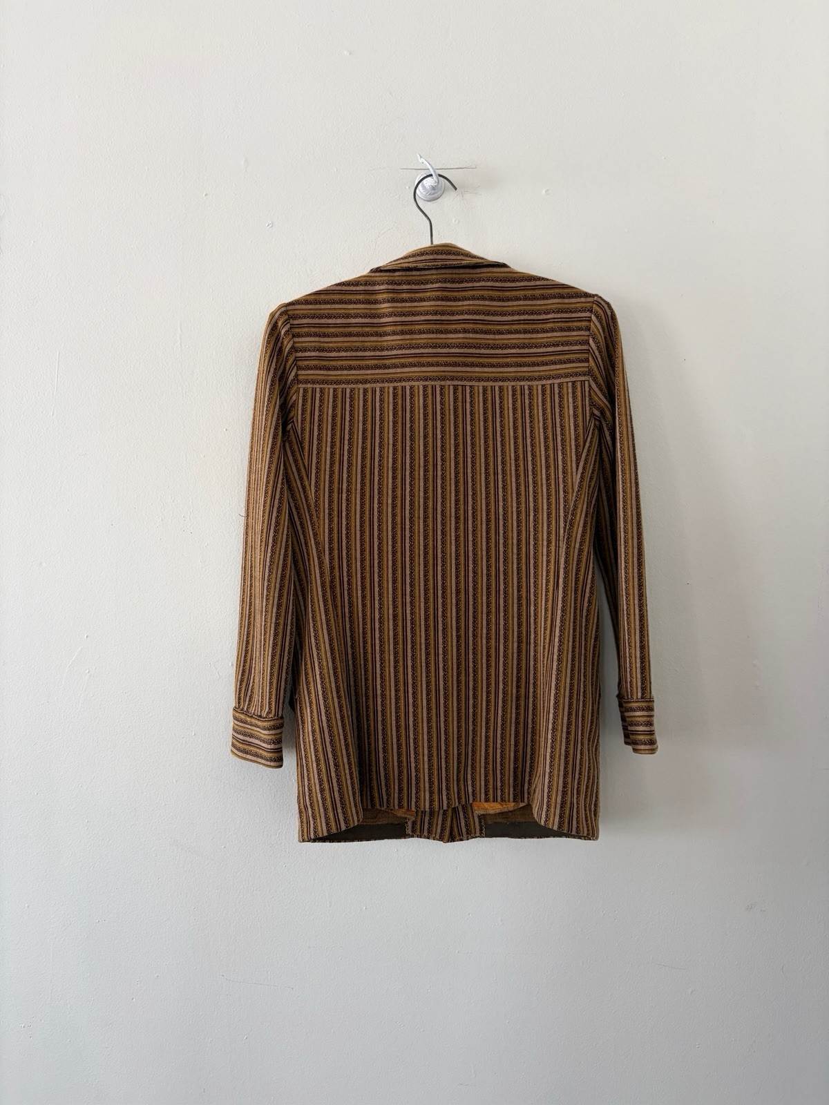 Vintage 70s 60s Cacharel Jacquard Utility Shirt Jacket And Wide Flared Trouser S