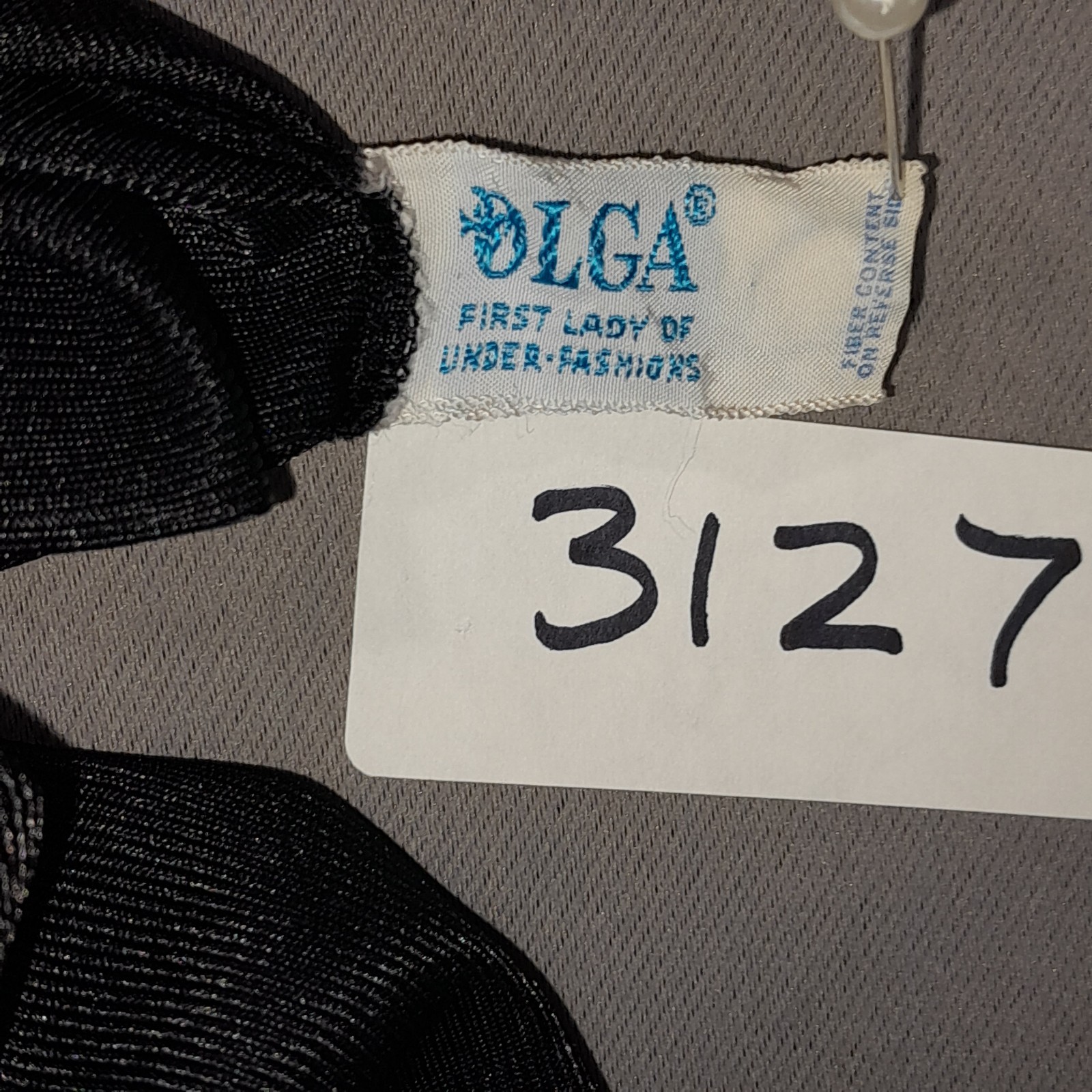 Olga Womens Half Slip M/L Elastic Waist 26″ Black Midi 36″ Nylon Vintage USA
