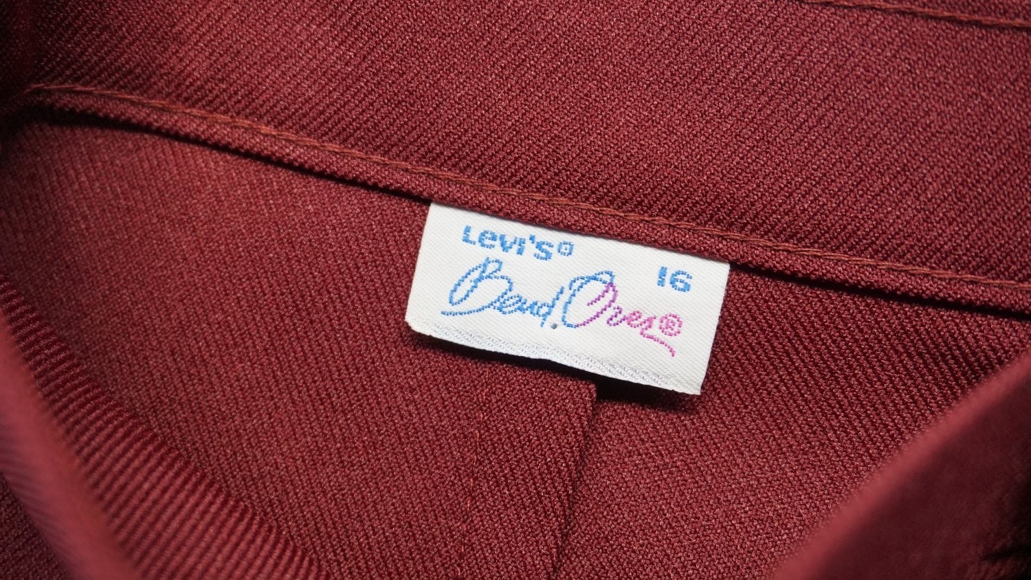Vintage Levi’s Bend Over Pants Womens 16 Burgundy 1980s High Waist Trousers NWT