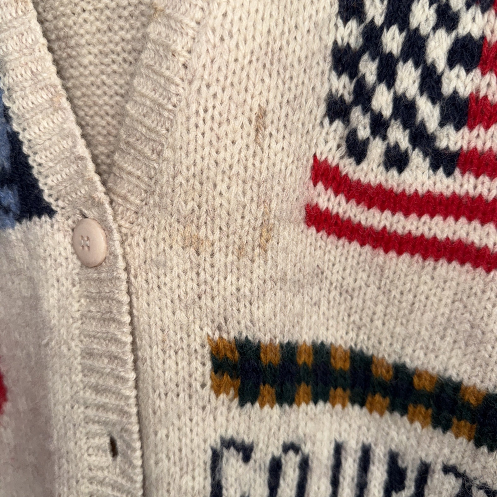 Vintage Melbourne country wool cardigan Americana ABC school Large