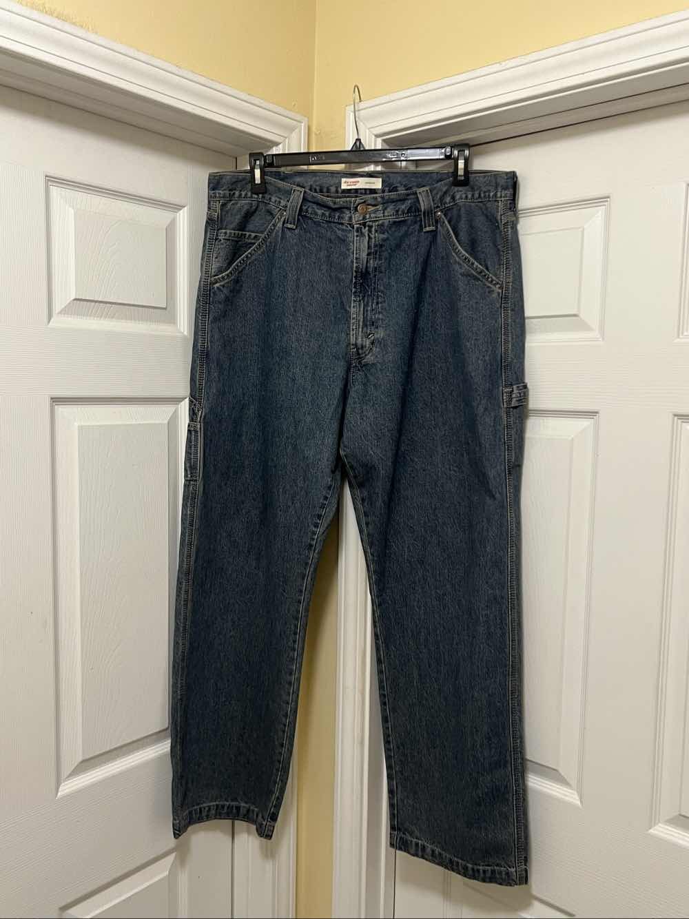Levi Strauss Gold Mens Carpenter Jeans Relaxed Straight Blue 40X32