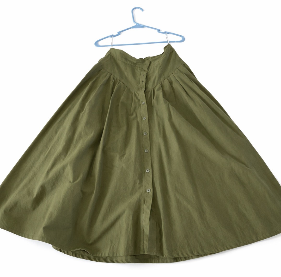 Vintage Clothing Swat A-line Pleated Skirt Army Green Size M