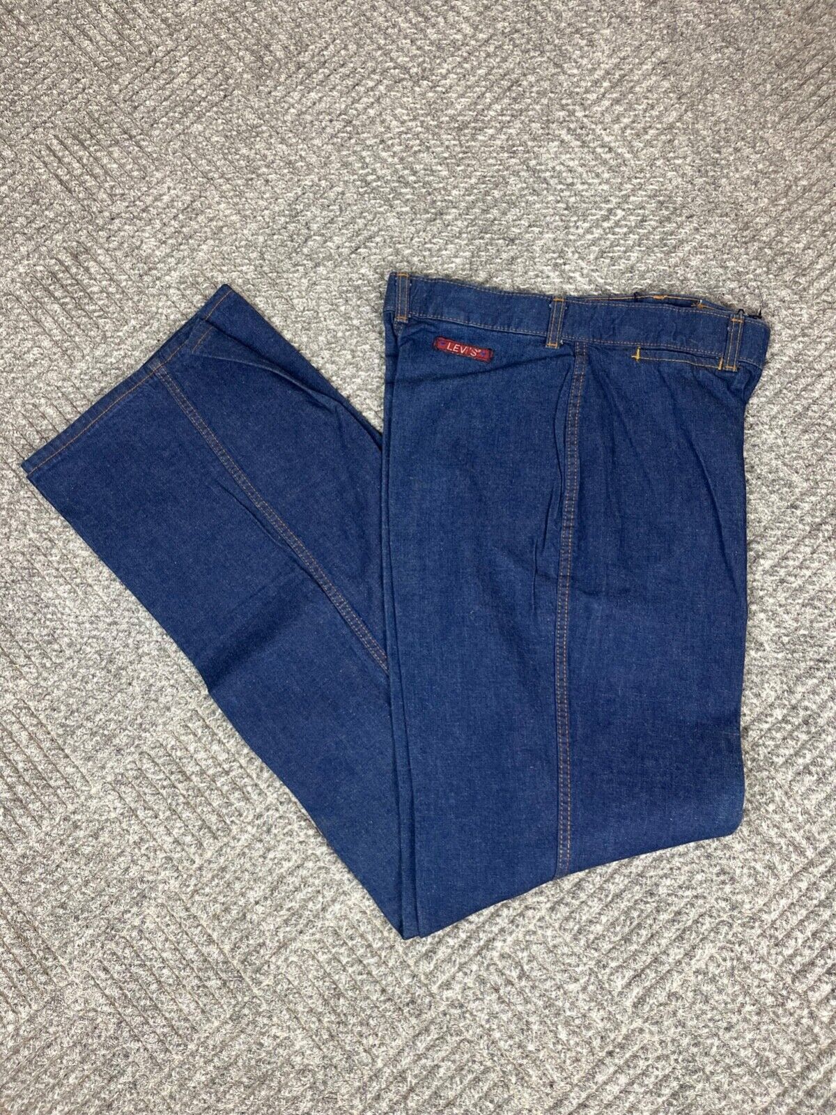 Vintage 70’s Levis Big E Jeans Womens 28×34 Juniors Dark Wash RARE NOS
