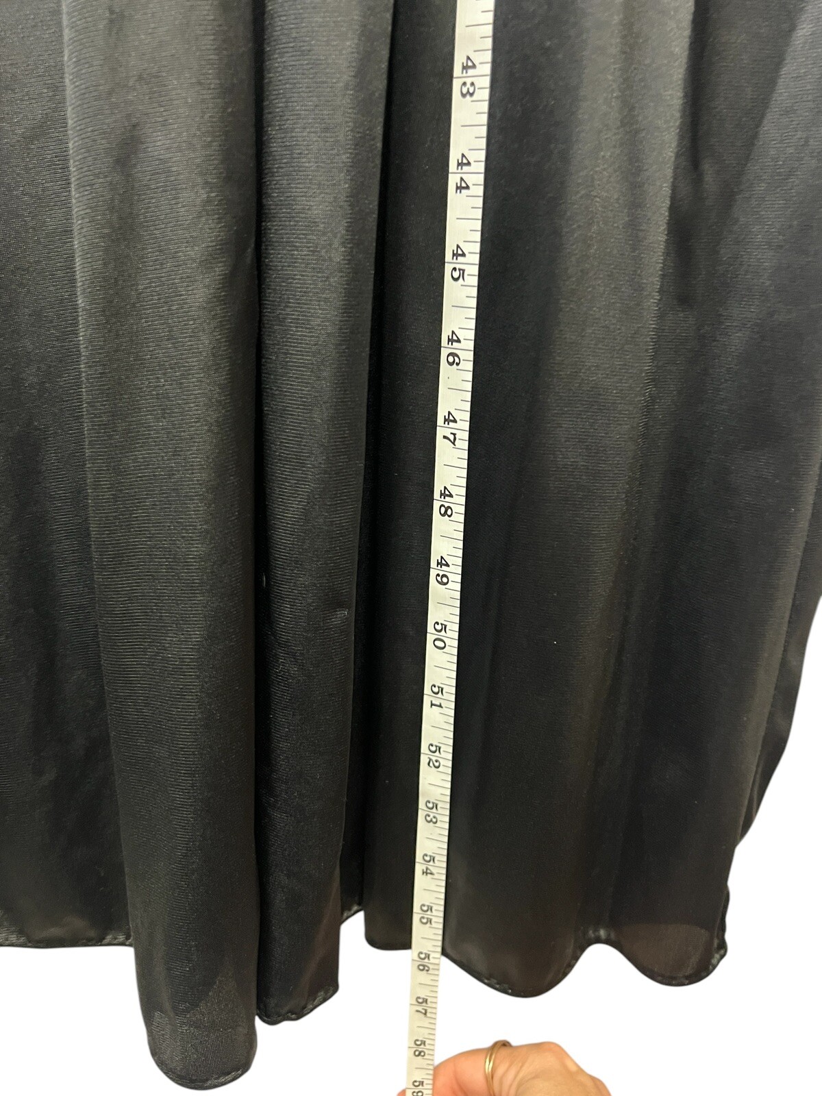 Vintage Jolie Two Long Black Sheer Lace Robe JC Penney Long Sleeve Small