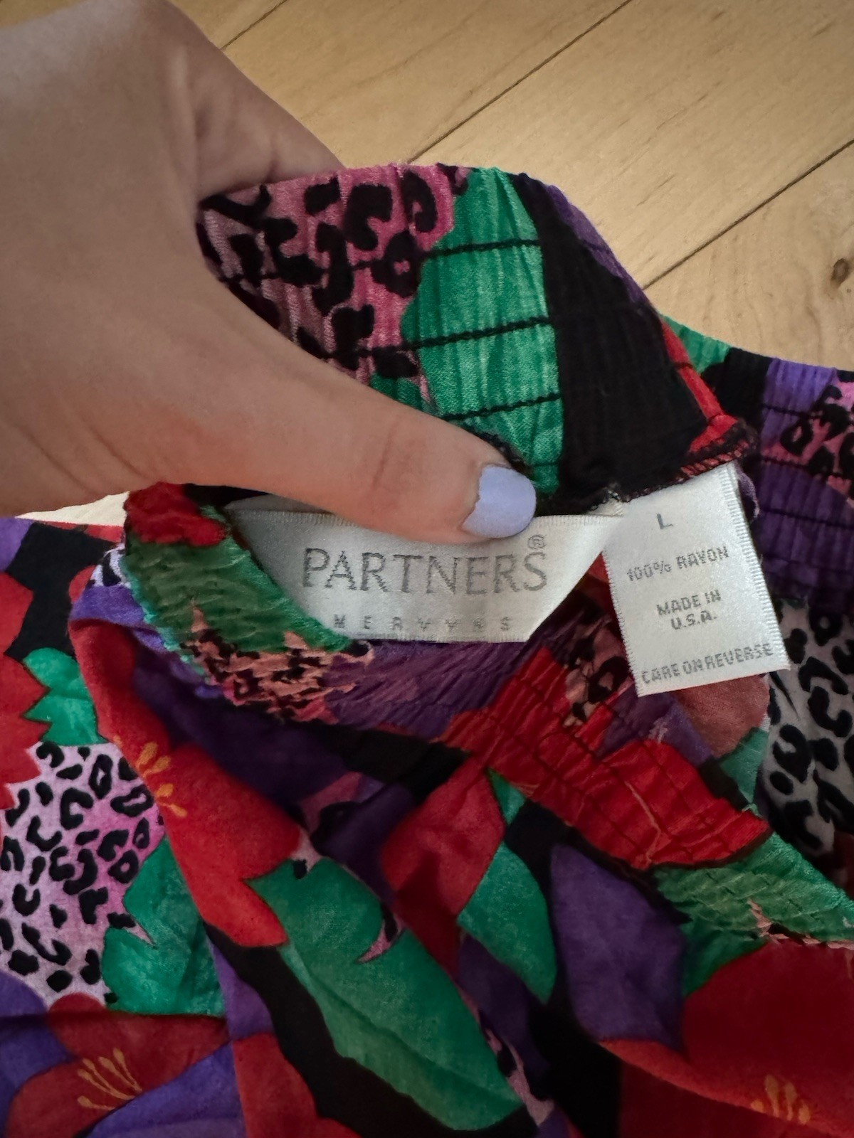Vintage Floral Animal Print Skirt 80s 90s Stretchy M/L