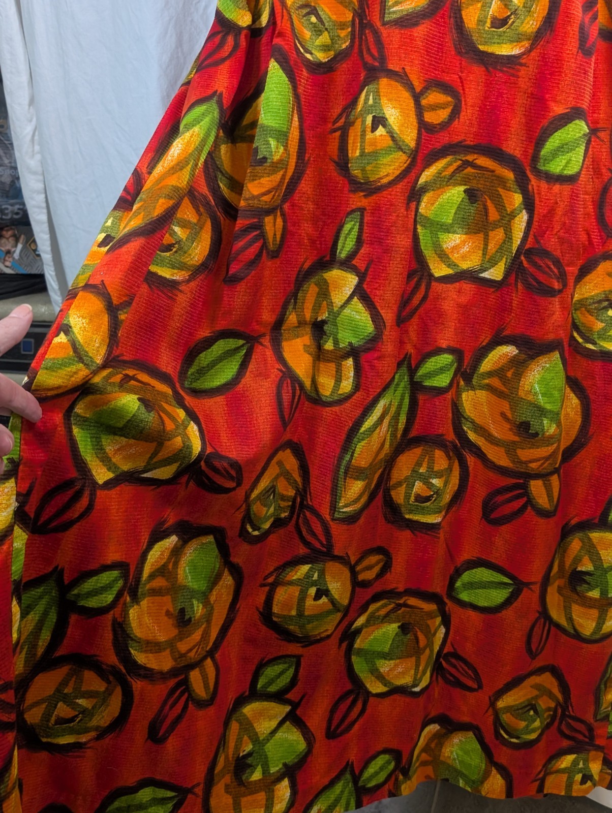 Liberty House By Kiyomi Hawaiian Maxi Dress Vintage Orange W/ Flowers, Gorgeous!