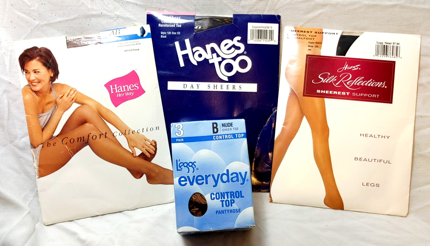 4 Packs / Total of 5 Pairs of Various NOS Hosiery (Please See Notes) – NEW!