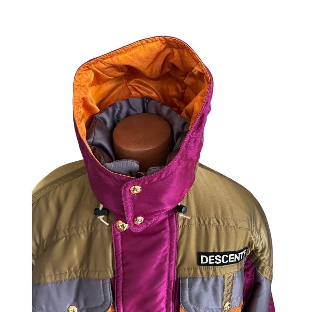 Descente Ski Jacket Women Large Multicolor Excellent Vintage Insulated Parka