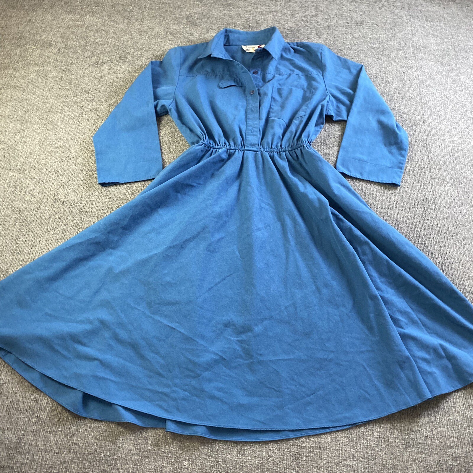VTG | The American Shirt Dress Black Vintage Uniform Workwear Size 14P