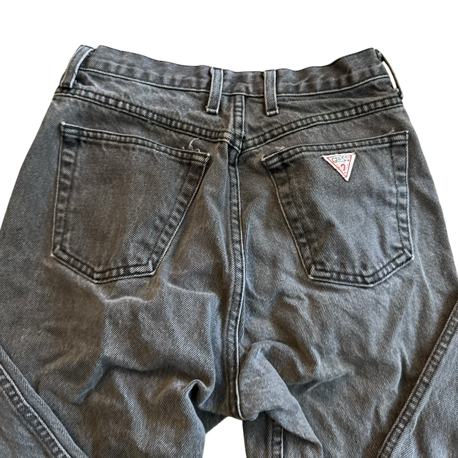 Vtg Woman’s 1990s GUESS JEANS, Size 30, Blk, Tapered Leg, Zip Ankle, Style 39015