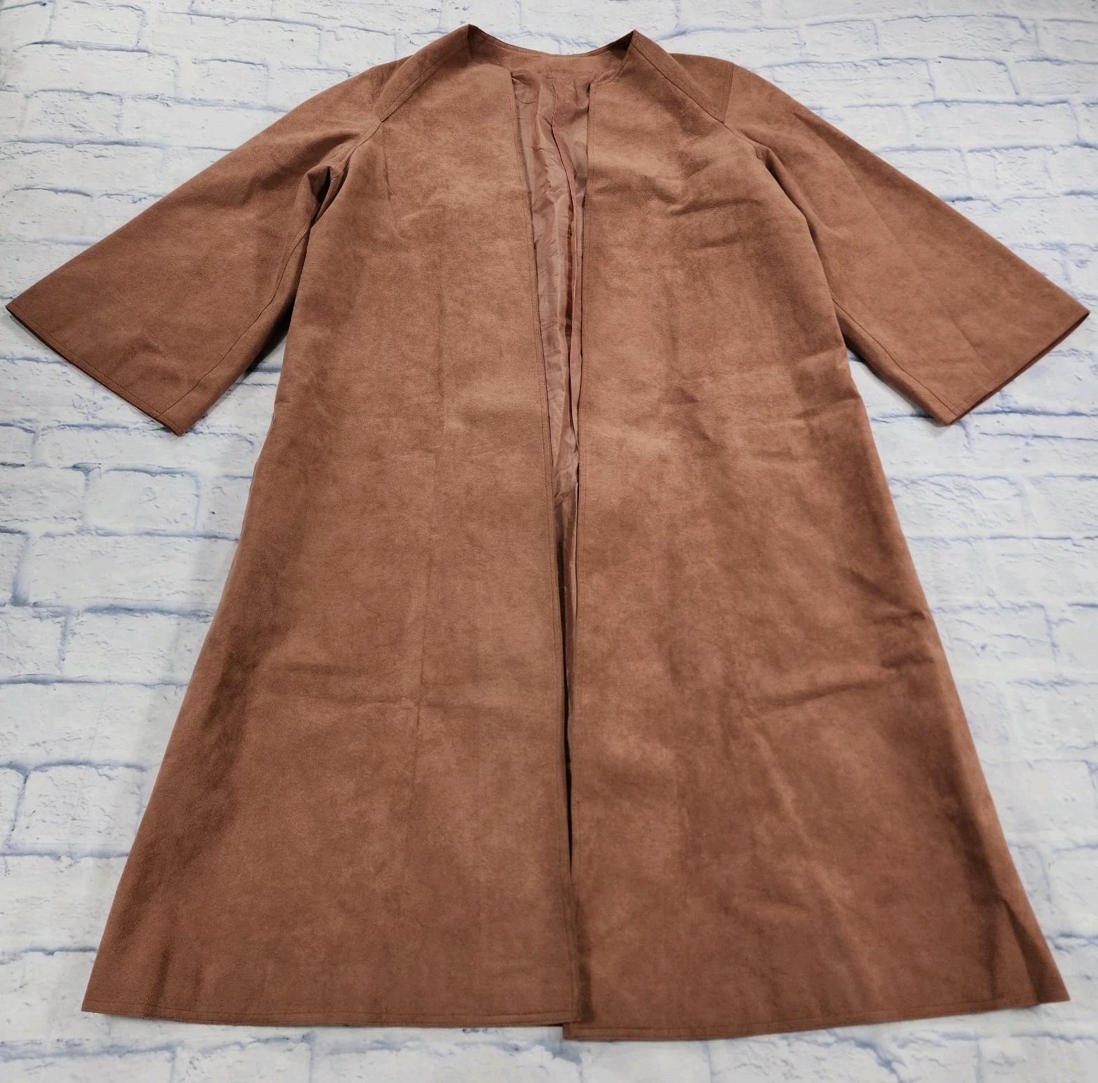 Shannon Rodgers For Jerry Silverman WOMENS L Suede Kimono Cardigan VINTAGE USA