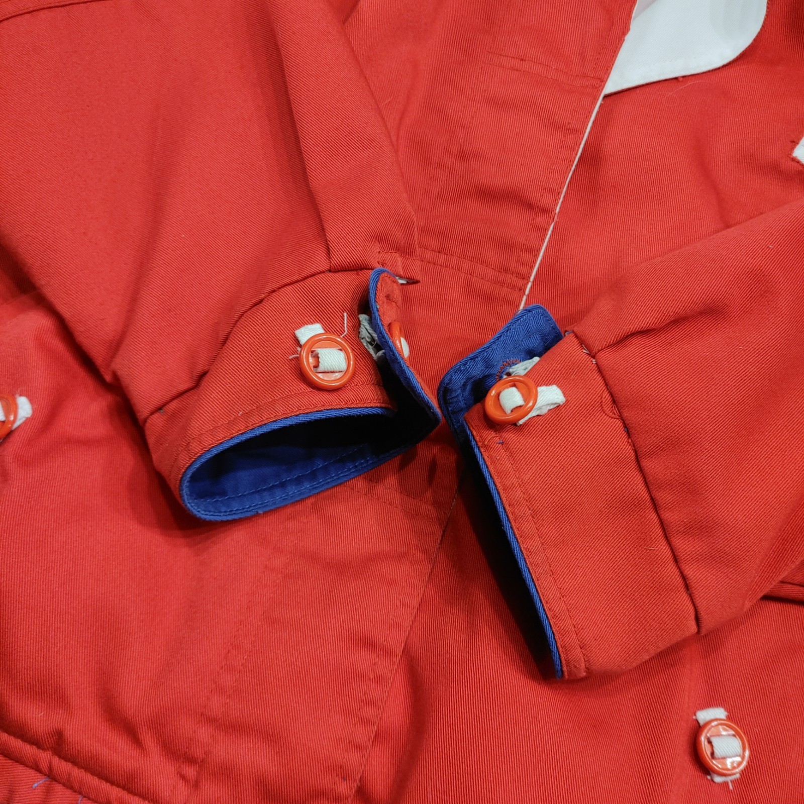 VTG Andy Johns Red Blue LARGE Womens Jacket Coat