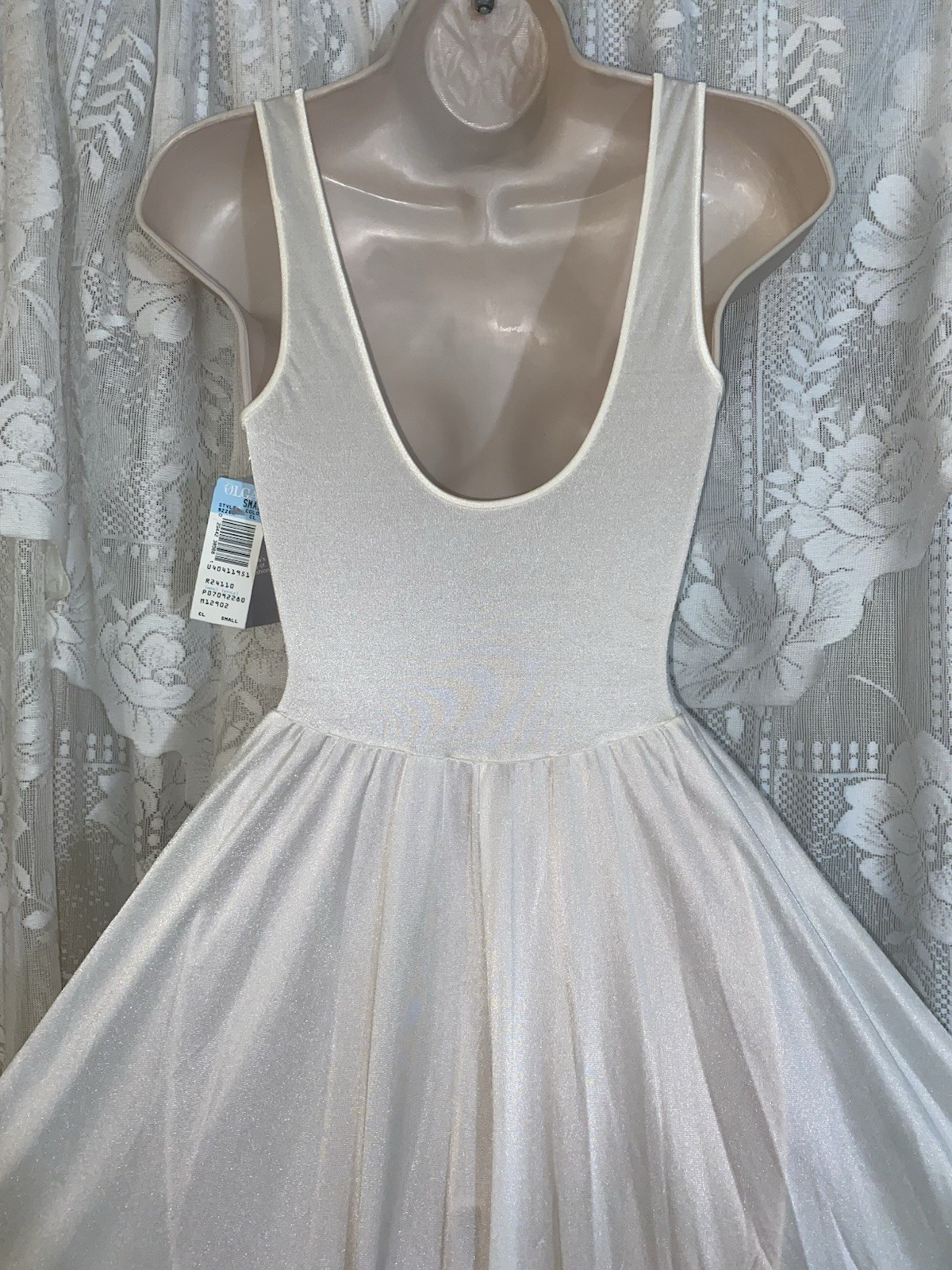 VTG NWT S OLGA Bridal IVORY Classic FULL Swp Nylon Nightgown Negligee Gown 92280