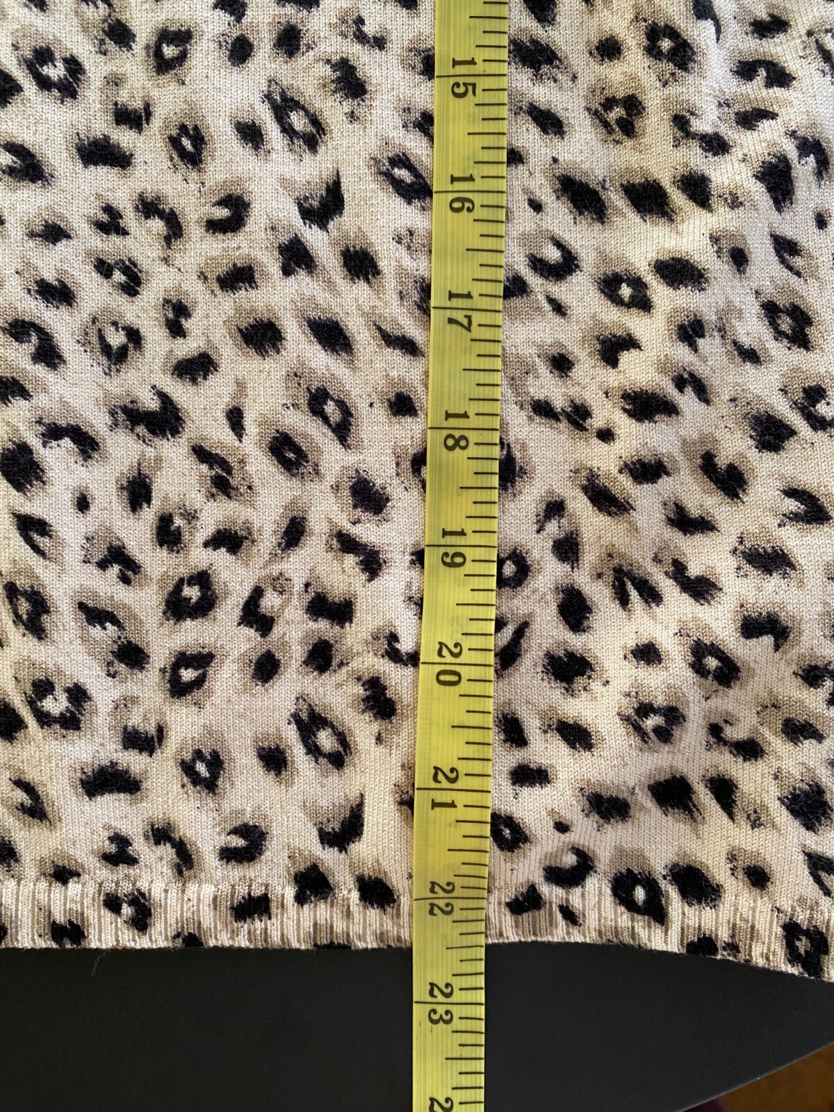 Vintage Parisian Signature Leopard SIlk Blend Knit Sweater Tank Minimalist 90s L