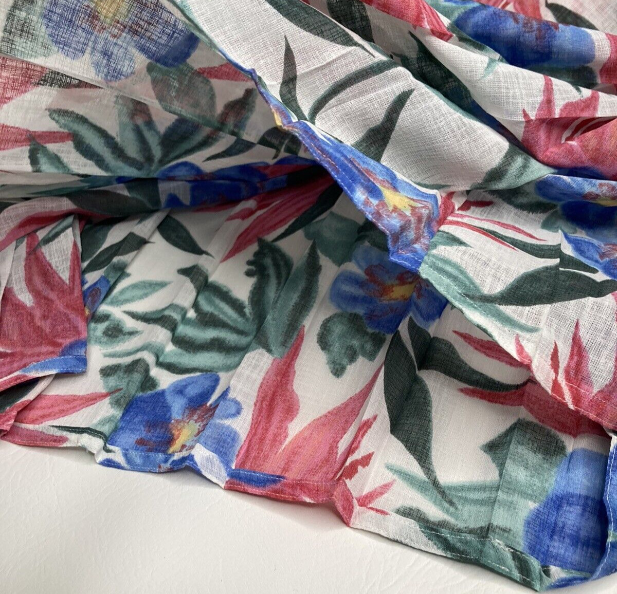 Vintage Billy Jack For Her Dress Midi Pleated Floral Colorful Sleeveless Sz 7/8